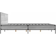Lova Lovos rėmas, pilkas ąžuolo, 200x200cm, apdirbta mediena/metalas