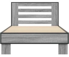 Lovos rėmas, pilkas ąžuolo, 75x190cm, apdirbta mediena/metalas