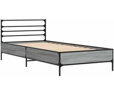 Lova Lovos rėmas, pilkas ąžuolo, 75x190cm, apdirbta mediena/metalas