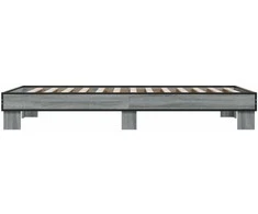 Lova Lovos rėmas, pilkas ąžuolo, 90x200cm, apdirbta mediena/metalas