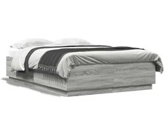 Lova Lovos rėmas, pilkos ąžuolo spalvos, 160x200cm, apdirbta mediena