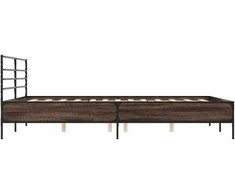 Lova Lovos rėmas, rudas ąžuolo, 120x200cm, apdirbta mediena/metalas