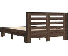 Lova Lovos rėmas, rudas ąžuolo, 140x190cm, apdirbta mediena/metalas