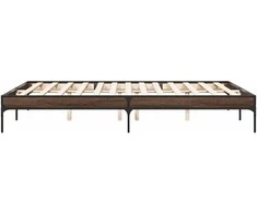Lova Lovos rėmas, rudas ąžuolo, 150x200cm, apdirbta mediena/metalas