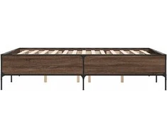 Lova Lovos rėmas, rudas ąžuolo, 150x200cm, apdirbta mediena/metalas