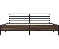 Lova Lovos rėmas, rudas ąžuolo, 180x200cm, apdirbta mediena/metalas