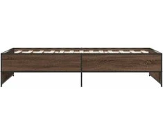 Lova Lovos rėmas, rudas ąžuolo, 75x190cm, apdirbta mediena/metalas