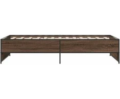 Lova Lovos rėmas, rudas ąžuolo, 90x190cm, apdirbta mediena/metalas