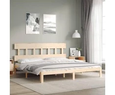 Lova Lovos rėmas be čiužinio, 200x200cm, pušies medienos masyvas