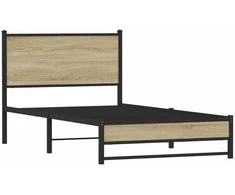 Lova Lovos rėmas be čiužinio, sonoma ąžuolo, 100x200cm, metalas