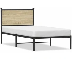 Lova Lovos rėmas be čiužinio, sonoma ąžuolo, 90x190cm, metalas