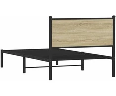 Lova Lovos rėmas be čiužinio, sonoma ąžuolo, 100x200cm, metalas