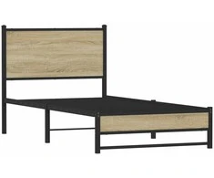 Lova Lovos rėmas be čiužinio, sonoma ąžuolo, 90x190cm, metalas