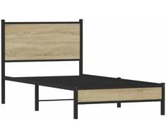 Lova Lovos rėmas be čiužinio, sonoma ąžuolo, 90x200cm, metalas