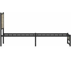 Lovos rėmas be čiužinio, sonoma ąžuolo, 80x200cm, metalas