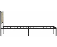 Lova Lovos rėmas be čiužinio, sonoma ąžuolo, 100x190cm, metalas