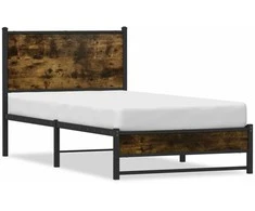 Lova Lovos rėmas be čiužinio, dūminio ąžuolo, 75x190cm, metalas