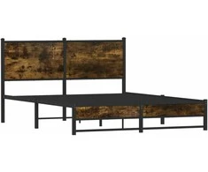 Lova Lovos rėmas be čiužinio, dūminio ąžuolo, 137x190 cm, metalas