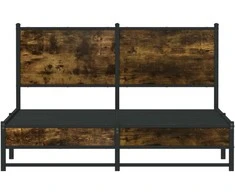 Lova Lovos rėmas be čiužinio, dūminio ąžuolo, 150x200cm, metalas