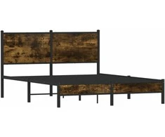 Lova Lovos rėmas be čiužinio, dūminio ąžuolo, 150x200cm, metalas