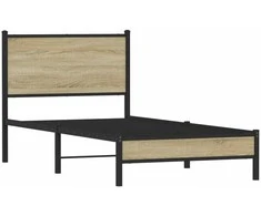 Lova Lovos rėmas be čiužinio, sonoma ąžuolo, 75x190cm, metalas