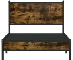 Lova Lovos rėmas be čiužinio, dūminio ąžuolo, 107x203cm, metalas