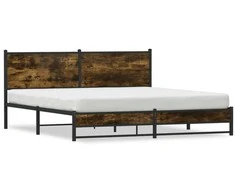Lova Lovos rėmas be čiužinio, dūminio ąžuolo, 160x200cm, metalas