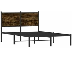 Lova Lovos rėmas be čiužinio, dūminio ąžuolo, 120x200cm, metalas