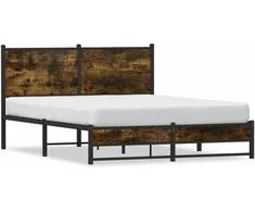 Lova Lovos rėmas be čiužinio, dūminio ąžuolo, 150x200cm, metalas