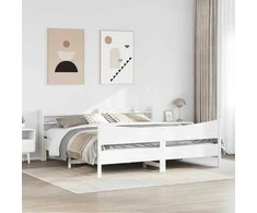 Lova Lovos rėmas su galvūgaliu, baltas, 180x200cm, pušis