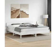 Lova Lovos rėmas be čiužinio, baltas, 200x200cm, pušies masyvas