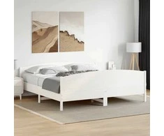 Lova Lovos rėmas be čiužinio, baltas, 180x200cm, pušies masyvas