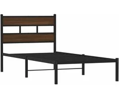Lovos rėmas su galvūgaliu/be čiužinio, ruda, 80x200cm
