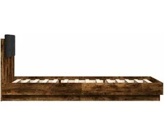 Lova Lovos rėmas su galvūgaliu, dūminio ąžuolo, 90x200cm, mediena