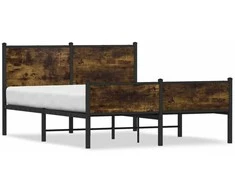Lova Lovos rėmas be čiužinio, dūminio ąžuolo, 137x190 cm, metalas