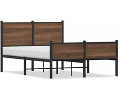 Lova Lovos rėmas be čiužinio, rudas ąžuolo, 120x190cm, metalas