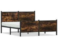 Lova Lovos rėmas be čiužinio, dūminio ąžuolo, 140x190cm, metalas