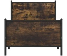 Lova Lovos rėmas be čiužinio, dūminio ąžuolo, 90x200cm, metalas
