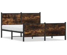 Lova Lovos rėmas be čiužinio, dūminio ąžuolo, 140x200cm, metalas