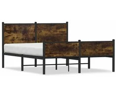 Lova Lovos rėmas be čiužinio, dūminio ąžuolo, 140x190cm, metalas