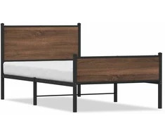 Lova Lovos rėmas be čiužinio, rudas ąžuolo, 100x200cm, metalas