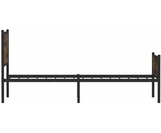Lovos rėmas be čiužinio, dūminio ąžuolo, 90x190cm, metalas