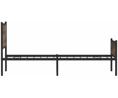 Lovos rėmas be čiužinio, dūminio ąžuolo, 100x200cm, metalas