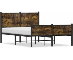 Lova Lovos rėmas be čiužinio, dūminio ąžuolo, 120x200cm, metalas