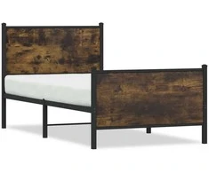 Lova Lovos rėmas be čiužinio, dūminio ąžuolo, 75x190cm, metalas