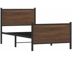 Lova Lovos rėmas be čiužinio, rudas ąžuolo, 100x200cm, metalas