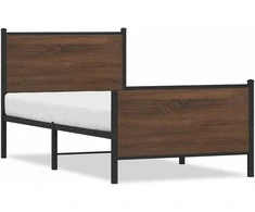 Lova Lovos rėmas be čiužinio, rudas ąžuolo, 90x190cm, metalas