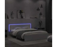 Lova Lovos rėmas su galvūgaliu ir LED, baltos spalvos, 150x200cm