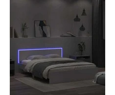 Lova Lovos rėmas su galvūgaliu ir LED, baltos spalvos, 160x200cm