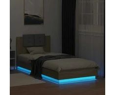 Lova Lovos rėmas su galvūgaliu ir LED lemputėmis, ąžuolo, 100x200cm